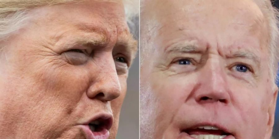 Donald Trump (l.), Joe Biden