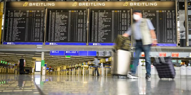 Reiseverkehr am Flughafen Frankfurt Risikogebiet