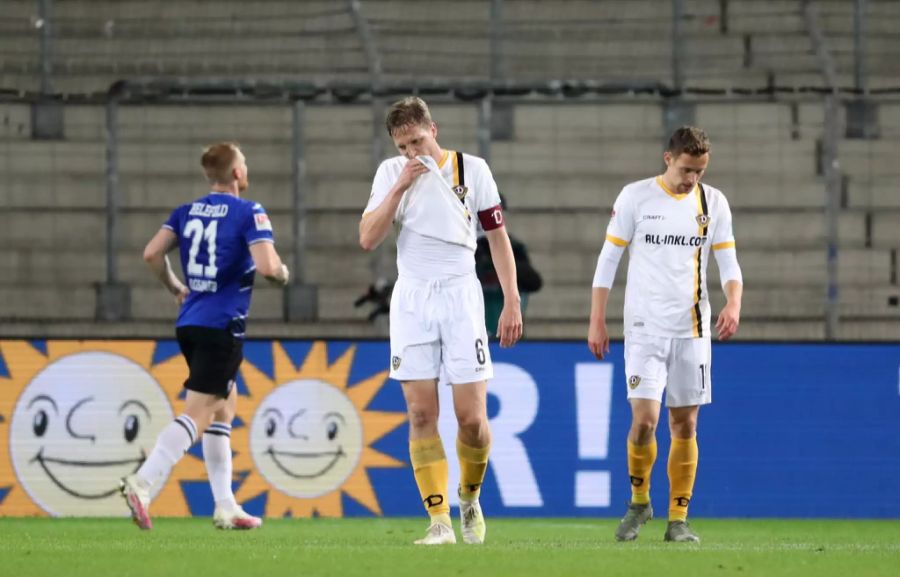 Dynamo Dresden steht unmittelbar vor dem Abstieg in die 3. Liga.