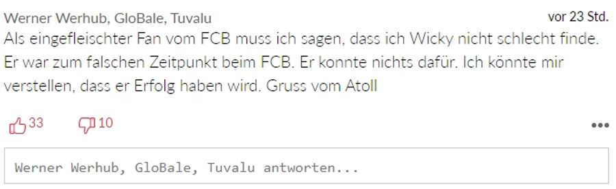 Dieser FCB-Fan denkt, dass Wicky damals auch zum falschen Zeitpunkt beim FC Basel gelandet war und nichts dafür konnte, dass es nicht lief.