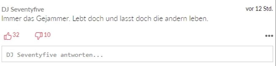 Dieser Leser stört sich am «Gejammer» über die Lautstärke des Konzerts.