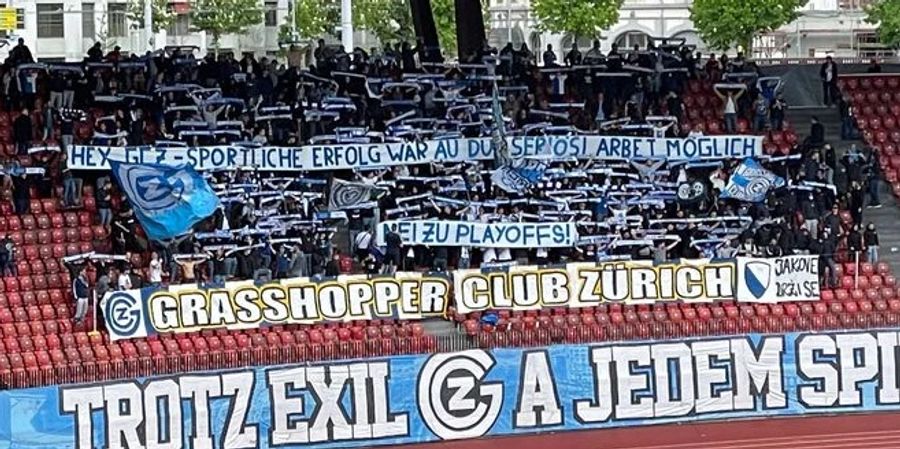 GC-Fans protestierten bereits am letzten Sonntag gegen Playoffs in der Super League.