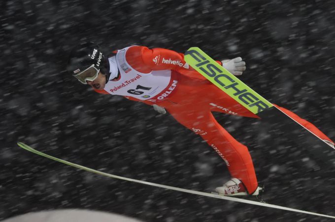 Gregor Deschwanden im Einsatz in Wisla. Gregor Deschwanden Wisla