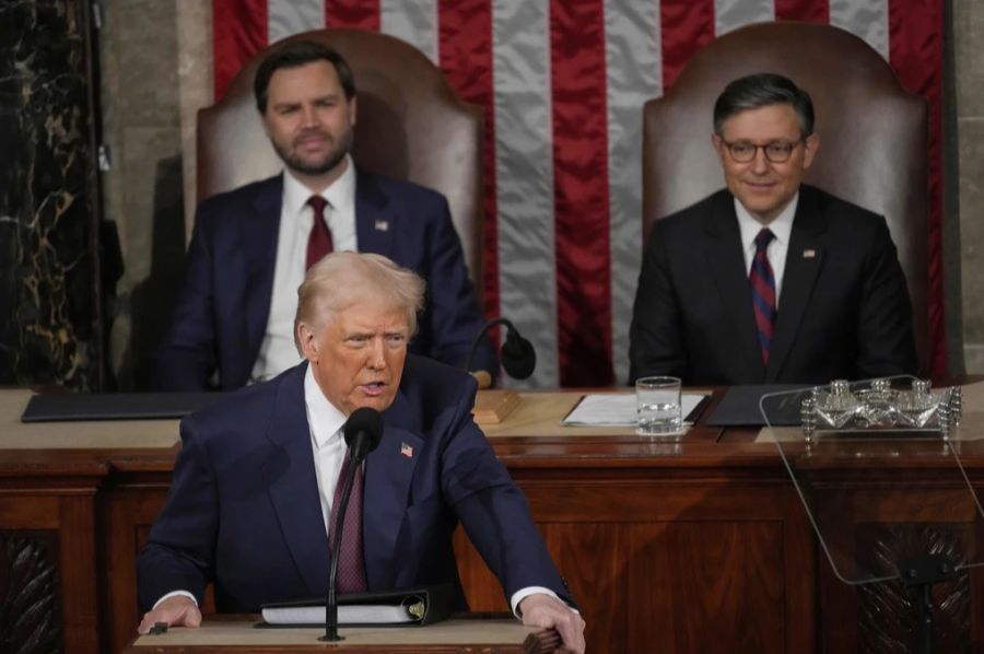 Vor dem US-Kongress sagte der Präsident, man brauche Grönland für die nationale und internationale Sicherheit.