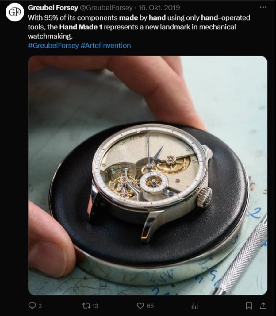 Zuckerberg Uhr Greubel Forsey