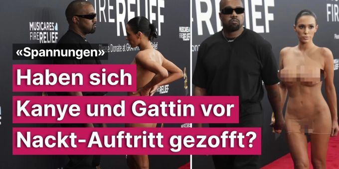«Spannungen» - Haben sich Kanye und Gattin vor Nackt-Auftritt gezofft?
