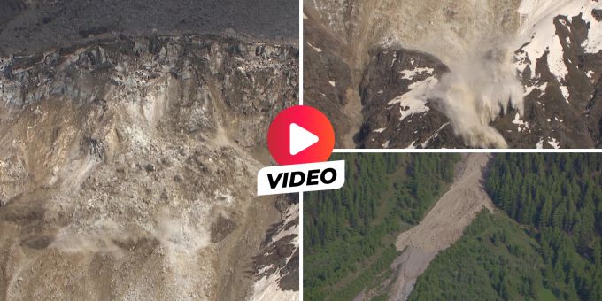 Blatten VS - Video zeigt bisher grössten Gletscherabbruch