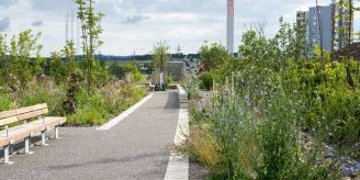 Schwamendingen ZH - Nun ist der Park über der Autobahn A1 eröffnet