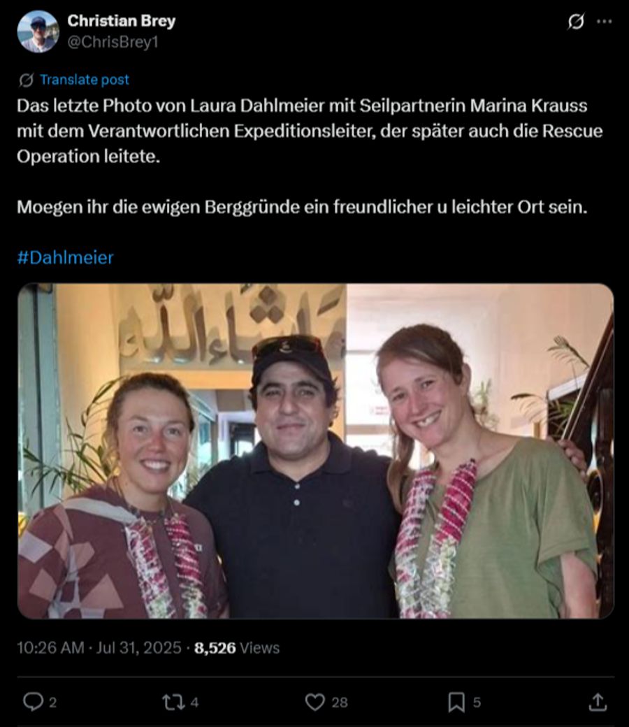 Laut ihrer Seilpartnerin wurde sie von einem «riesengrossen Stein» getroffen und gegen eine Wand geschleudert.