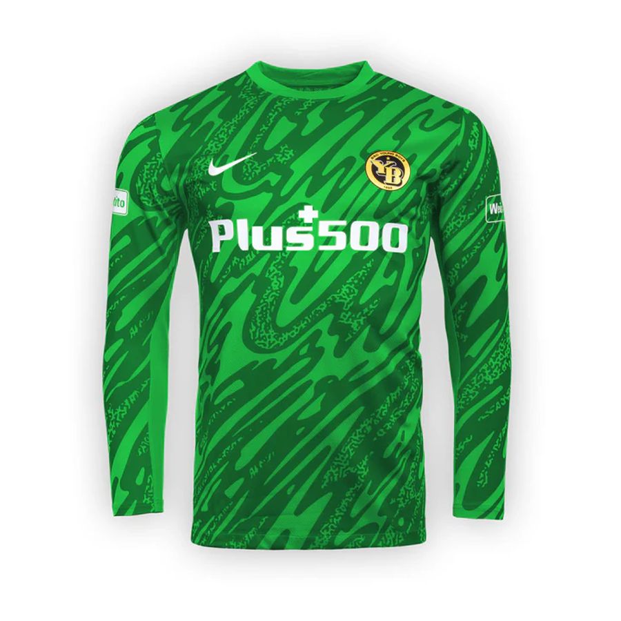 Das neue Torhüter-Trikot bei YB ist in Grün gehalten, mit dem bekannten auffälligen Muster und weissen Logos.