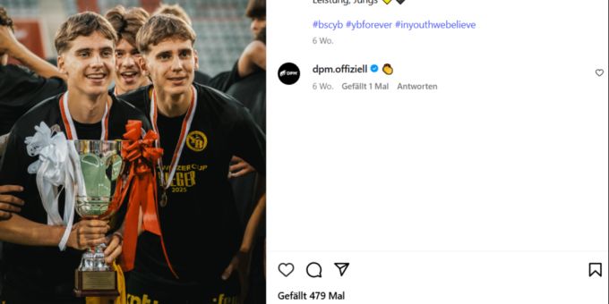 Erblin und Euron Bajraktar gewannen mit der U16 von YB kürzlich den Cup. yb
