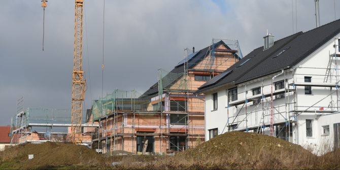 Häuser bauen Baustelle