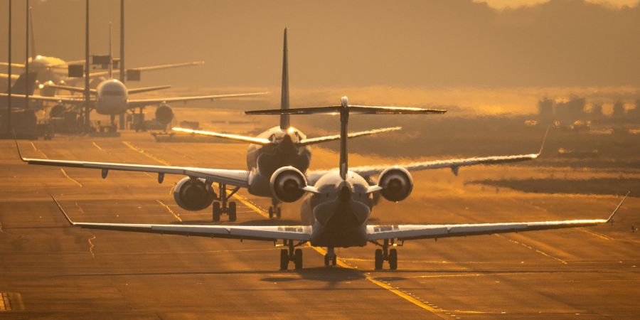 Flugzeuge am Flughafen Frankfurt