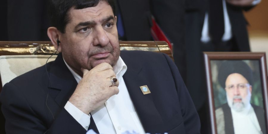 HANDOUT - Irans Interimspräsident Mohammed Mochber. Foto: Sergey Savostyanov/Pool Sputnik Kremlin/AP/dpa - ACHTUNG: Nur zur redaktionellen Verwendung und nur mit vollständiger Nennung...