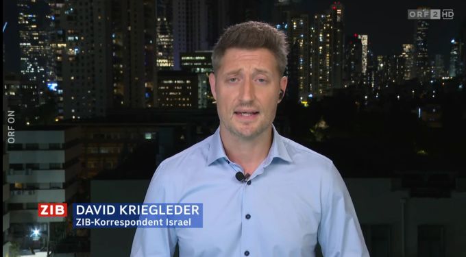 Beim ORF berichtet der Österreicher David Kriegleder aus Israel über den Israel-Gaza-Krieg. Israel-Gaza-Krieg