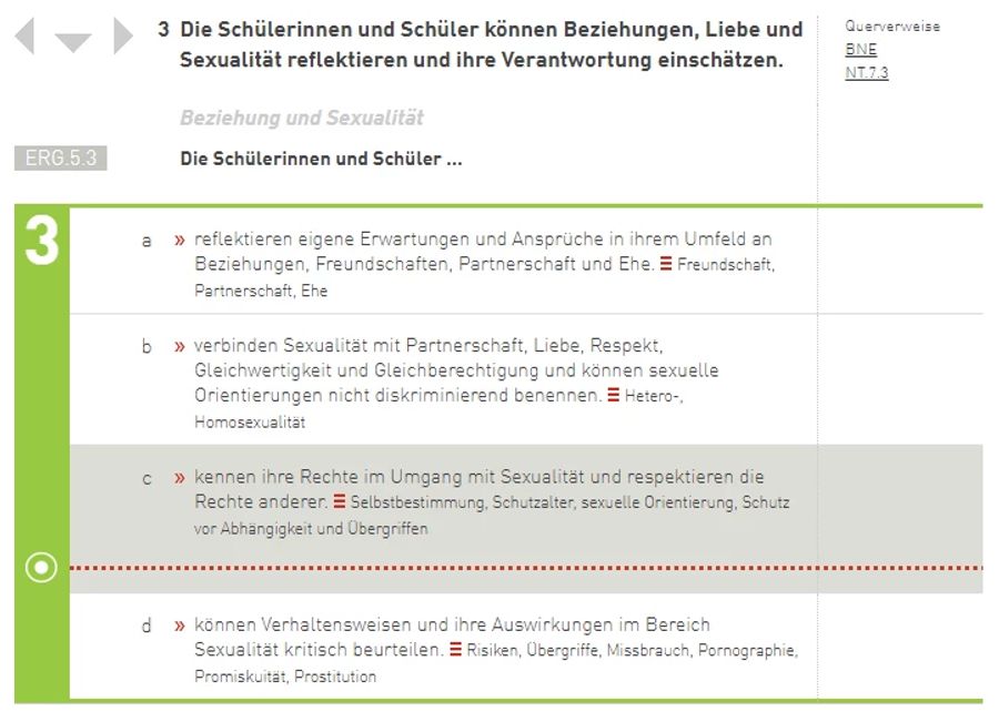 Andererseits im Fachbereich «Ethik, Religion und Gesellschaft».