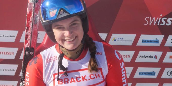 Fabienne Wenger krönt sich zur Schweizermeisterin in der Abfahrt. Fabienne Wenger