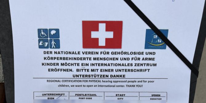 angeblichen Spendenformularen