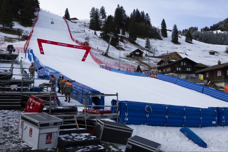 Am Chuenisbärgli in Adelboden finden am Wochenende die Weltcup-Rennen statt.