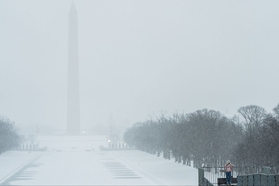 Washington Monument Winter Schnee