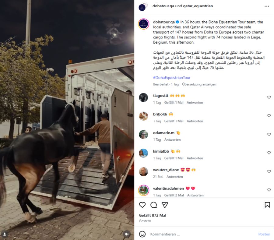 Aufnahmen auf Instagram zeigen die aufwändige Logistik hinter der Rückholaktion.