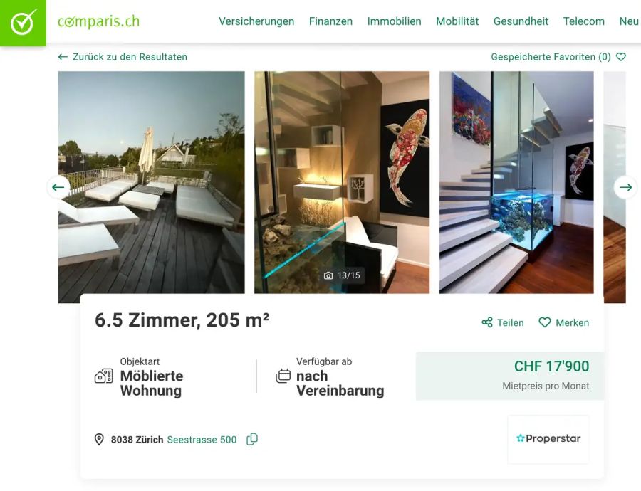 Möblierte Wohnung
