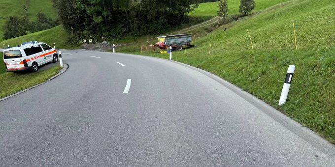 Mühlrüti SG: Selbstunfall mit Motorrad – verletzt. Mühlrüti SG