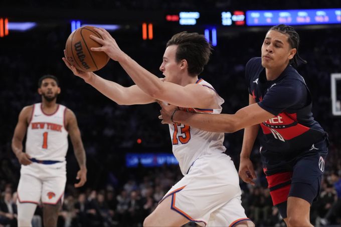 Kyshawn George befindet sich mit den Wizards im Formtief. Wizards Knicks Basketball
