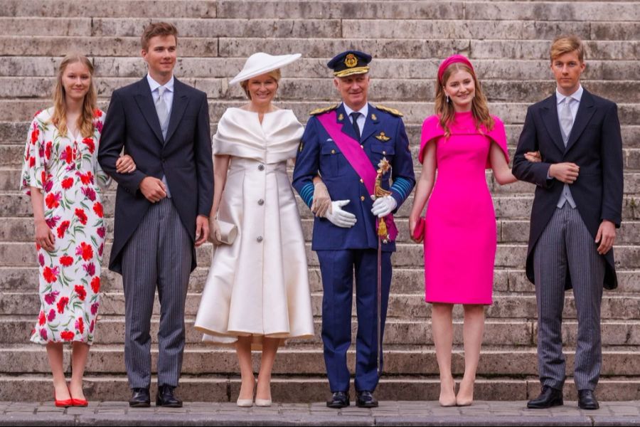 Königshaus Belgien Gruppenbild Hochzeit