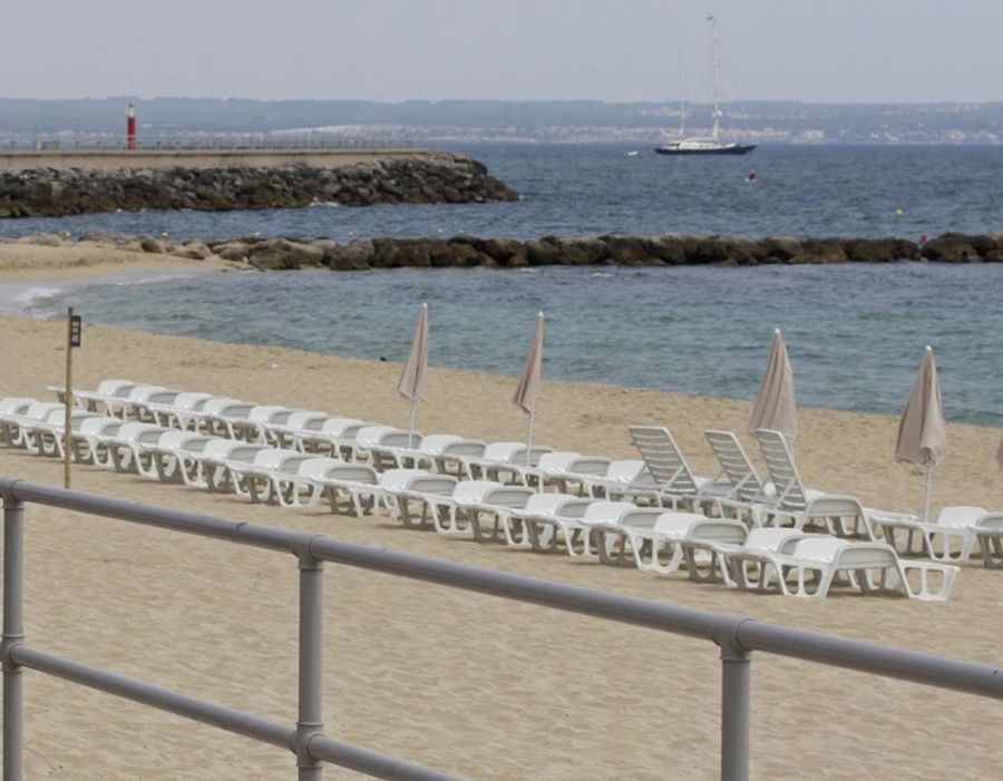 Den Strand von Palma sahen die Feriengäste zunächst nur aus der Ferne.