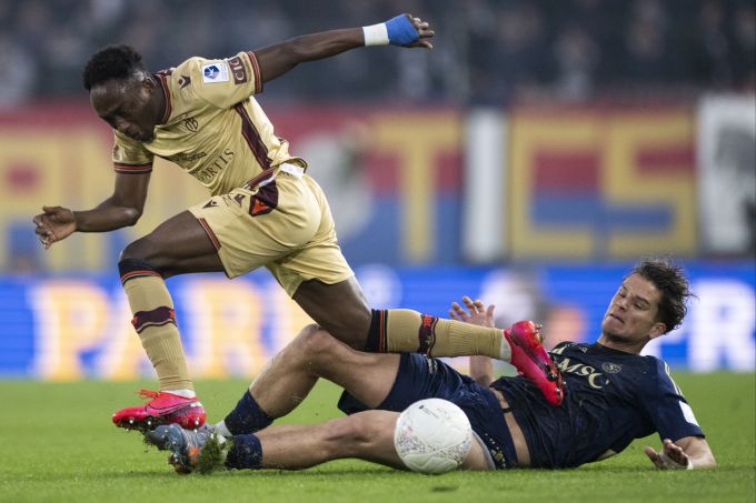 Benie Traoré vom FC Basel bringt die Servette-Abwehr mehrfach in Schwierigkeiten. FC Basel