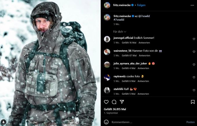 Fritz Meinecke organisierte 2021 erstmalig das Projekt «7 vs. Wild». «7 vs. Wild» Fritz Meinecke