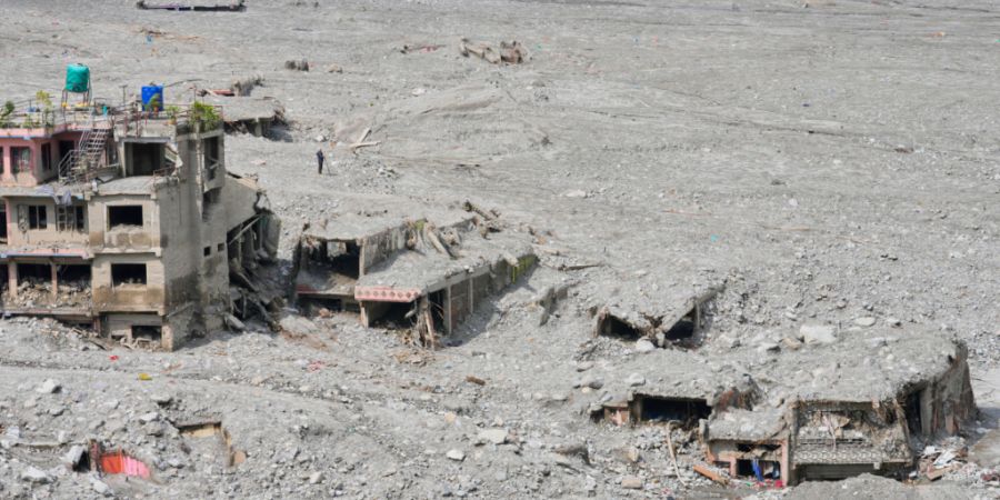 Die rasche Erwärmung im Himalaya verschärft Risikofaktoren für Sturzfluten wie im August in Nepal. Diese können nach Expertenangaben weiterhin geschehen. (Archivbild)