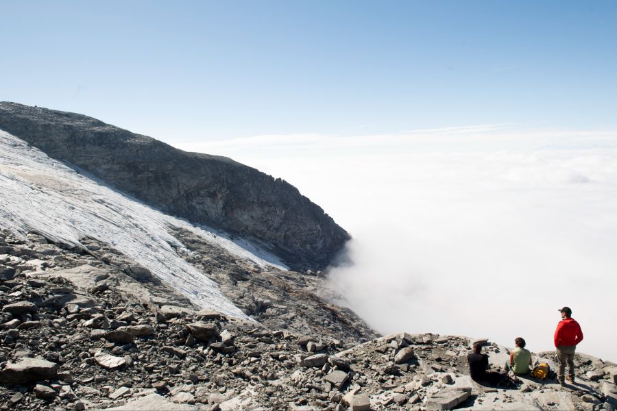 Im Vergleich zum letzten Jahr zog sich der Gletscher um zehn Meter zurück.