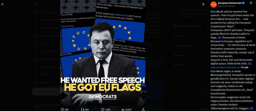 Musk Protest EU x