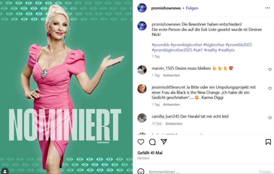 promi big brother exit liste
