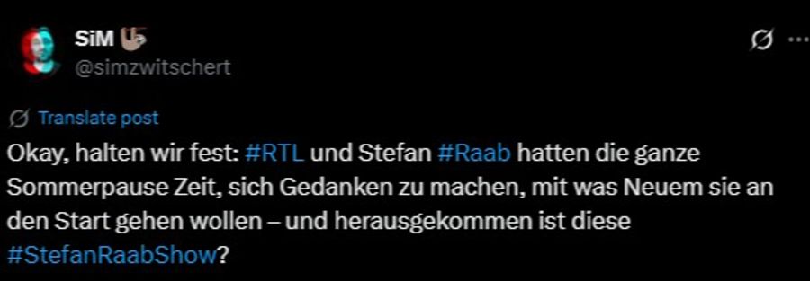 Die neue Stefan Raab Show kommt nicht so gut an auf Social Media