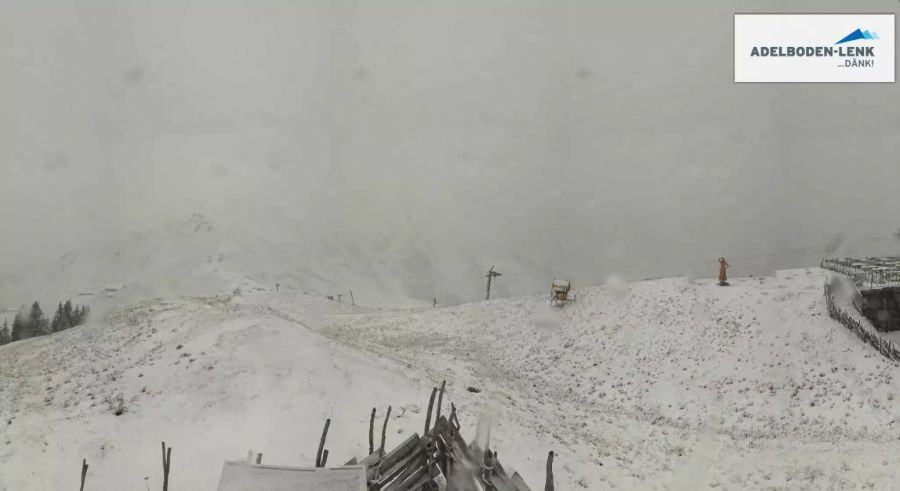 Schnee liegt auch auf dem Sillerenbühl in der Region Adelboden-Lenk auf 1980 Metern.