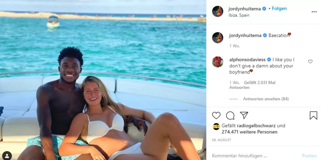So Holprig Startete Beziehung Von Bayern Davies Und Seiner Jordyn