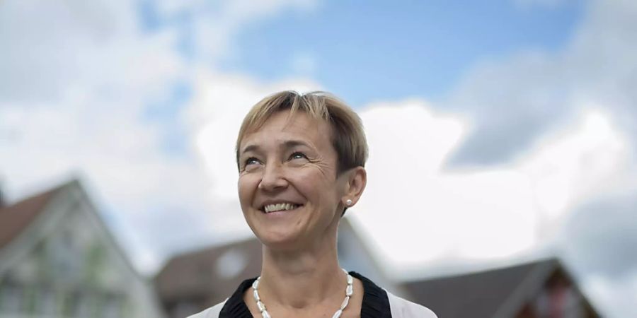 Die neue Innerrhoder Regierungsrätin Monika Rüegg Bless am Sonntag nach der Wahl.