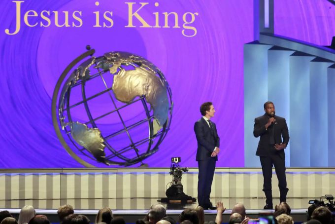 Der Musiker Kanye West bei einem Gottesdienst in Houston. Kanye West Gottesdienst