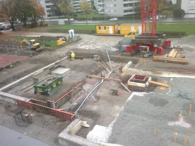 So sah die Baustelle noch im Oktober aus. dübendorf