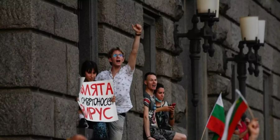 Protest von Regierungskritikern in Sofia