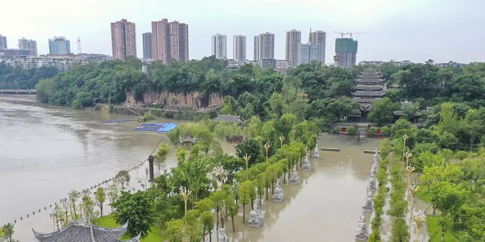Überschwemmungen in China. (Archivbild) Überschwemmung