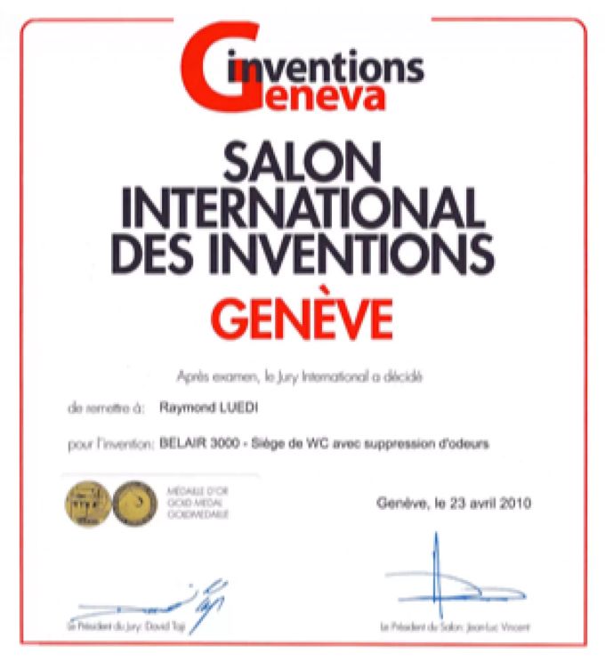 Internationale Auszeichnung - Inventions Geneva Auszeichnung