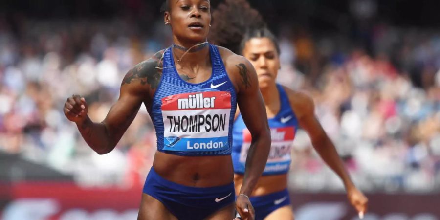 Olympiasiegerin Elaine Thompson gewann das Rennen über 200 m, Mujinga Kambundji blieb als Sechste das Nachsehen