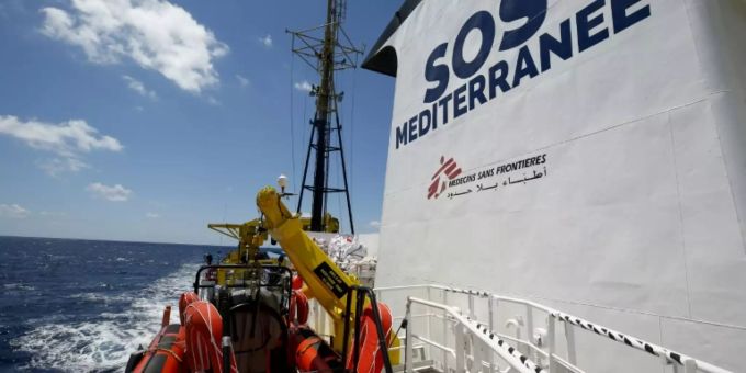 Rettungsschiff «Aquarius» von SOS Méditerrannée und Ärzte und Grenzen. Rettungsschiff Aquarius