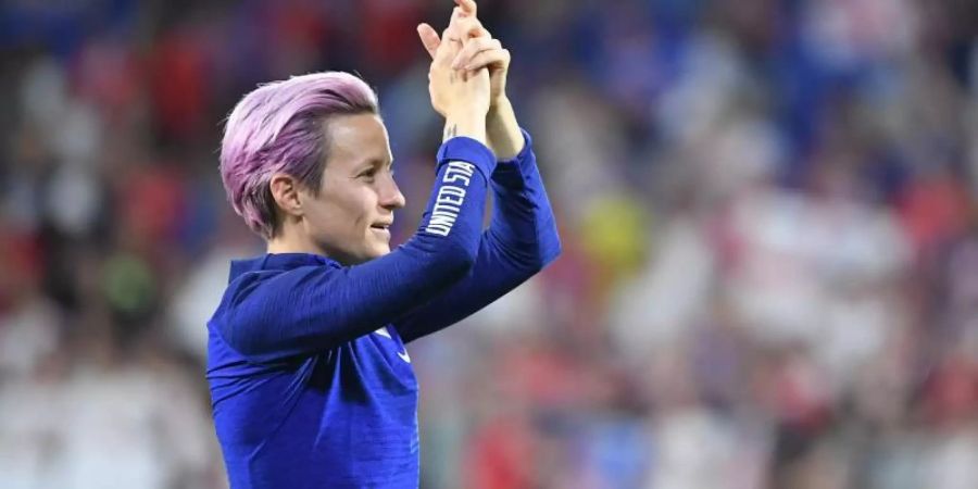 Für viele Amerikaner ist Megan Rapinoe schon vor dem Endspiel der Star des Turniers. Foto: Sebastian Gollnow