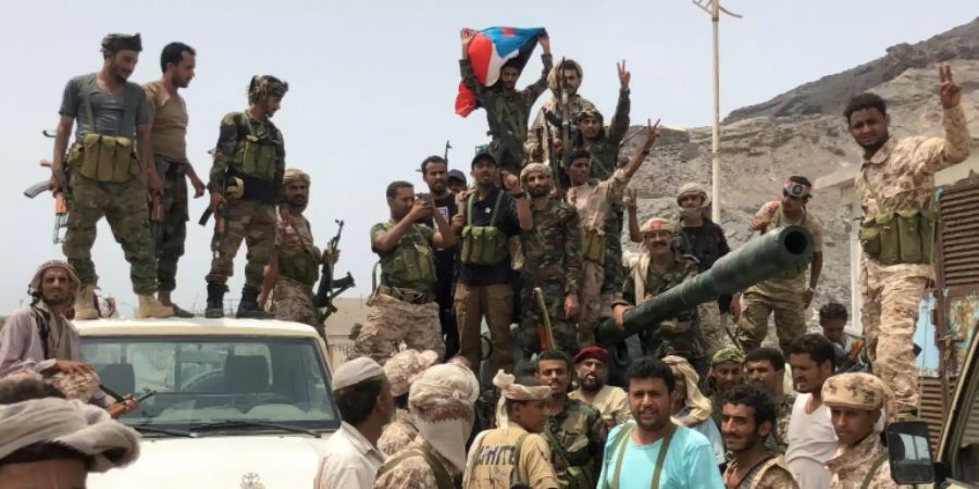 Separatisten in Aden am Samstag