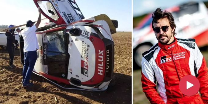 Zwei Unfälle - Alonsos Rallye-Debüt ging komplett in die Hose